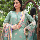 3PC UNSITICHED LUXURY CAMBRIC EMBROIDERED SUIT