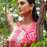 LUXURY CAMBRIC EMBROIDERED SUIT