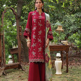 3PC STITCHED LUXURY CAMBRIC EMBROIDERED SUIT