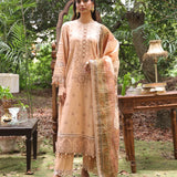 3PC STITCHED LUXURY RICE SLUB EMBROIDERED SUIT