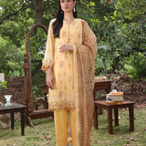 3PC STITCHED LUXURY CAMBRIC EMBROIDERED SUIT