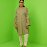 1pc - Stitched Basic Dyed Texture Lawn Shirt