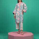 1pc - Stitched Basic Printed Lawn Silk Shirt