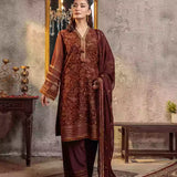3PC Unstitched Chiffon Embroidered Suit (SUNW7CH094)