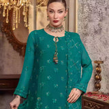3PC Unstitched Chiffon Embroidered Suit (SUNW7CH093)