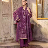 3PC Unstitched Chiffon Embroidered Suit (SUNW7CH092)