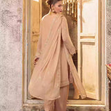 3PC Unstitched Chiffon Embroidered Suit (SUNW7CH089)