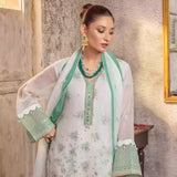 3PC Unstitched Chiffon Embroidered Suit (SUNW7CH087)