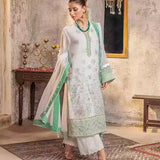 3PC Unstitched Chiffon Embroidered Suit (SUNW7CH087)