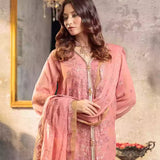 3PC Unstitched Chiffon Embroidered Suit (SUNW7CH086)