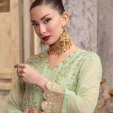 3PC Unstitched Chiffon Embroidered Suit (SUNW7CH085)