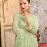 3PC Unstitched Chiffon Embroidered Suit (SUNW7CH085)