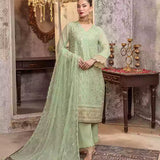 3PC Unstitched Chiffon Embroidered Suit (SUNW7CH085)