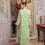 3PC Unstitched Chiffon Embroidered Suit (SUNW7CH085)