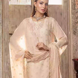 3PC Unstitched Chiffon Embroidered Suit (SUNW7CH084)
