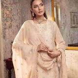 3PC Unstitched Chiffon Embroidered Suit (SUNW7CH084)