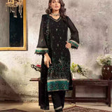 3PC Unstitched Chiffon Embroidered Suit (SUNW7CH083)