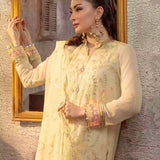 3PC Unstitched Chiffon Embroidered Suit (SUNW7CH081)