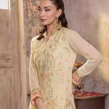 3PC Unstitched Chiffon Embroidered Suit (SUNW7CH081)