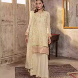 3PC Unstitched Chiffon Embroidered Suit (SUNW7CH081)