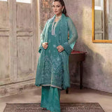 3PC Unstitched Chiffon Embroidered Suit (SUNW7CH076)