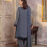 3PC Unstitched Chiffon Embroidered Suit (SUNW7CH074)