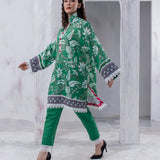 1pc Unstitched Printed Dobby Silk Lawn Kurti