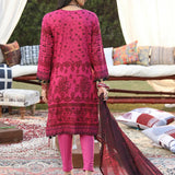 Unstitched 3pc Printed Embroidered Lawn Suit