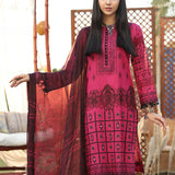 Unstitched 3pc Printed Embroidered Lawn Suit