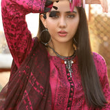 Unstitched 3pc Printed Embroidered Lawn Suit
