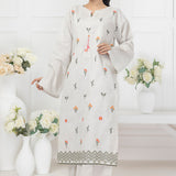 2Pc Solid Embroidered Stitched Suit