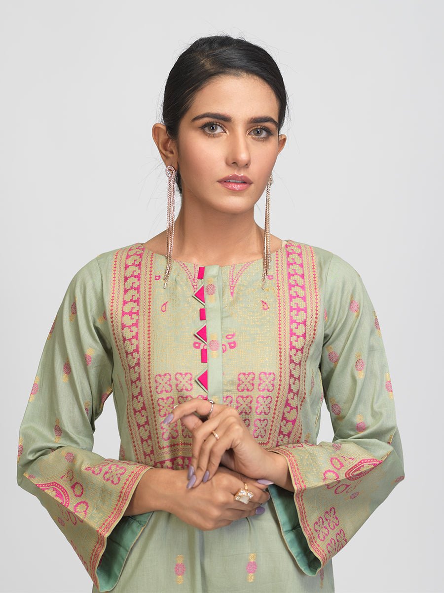 1pc Stitched Lawn Jacquard Shirt- Casual Pret (CP-00044) - SalitexOnline