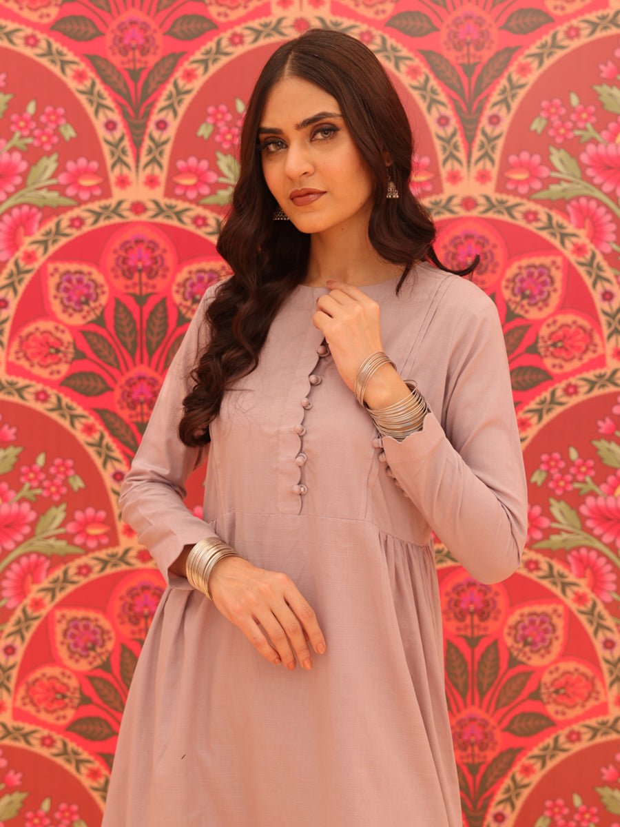 2pc - Cotton Khaddi Solid Suit - SalitexOnline