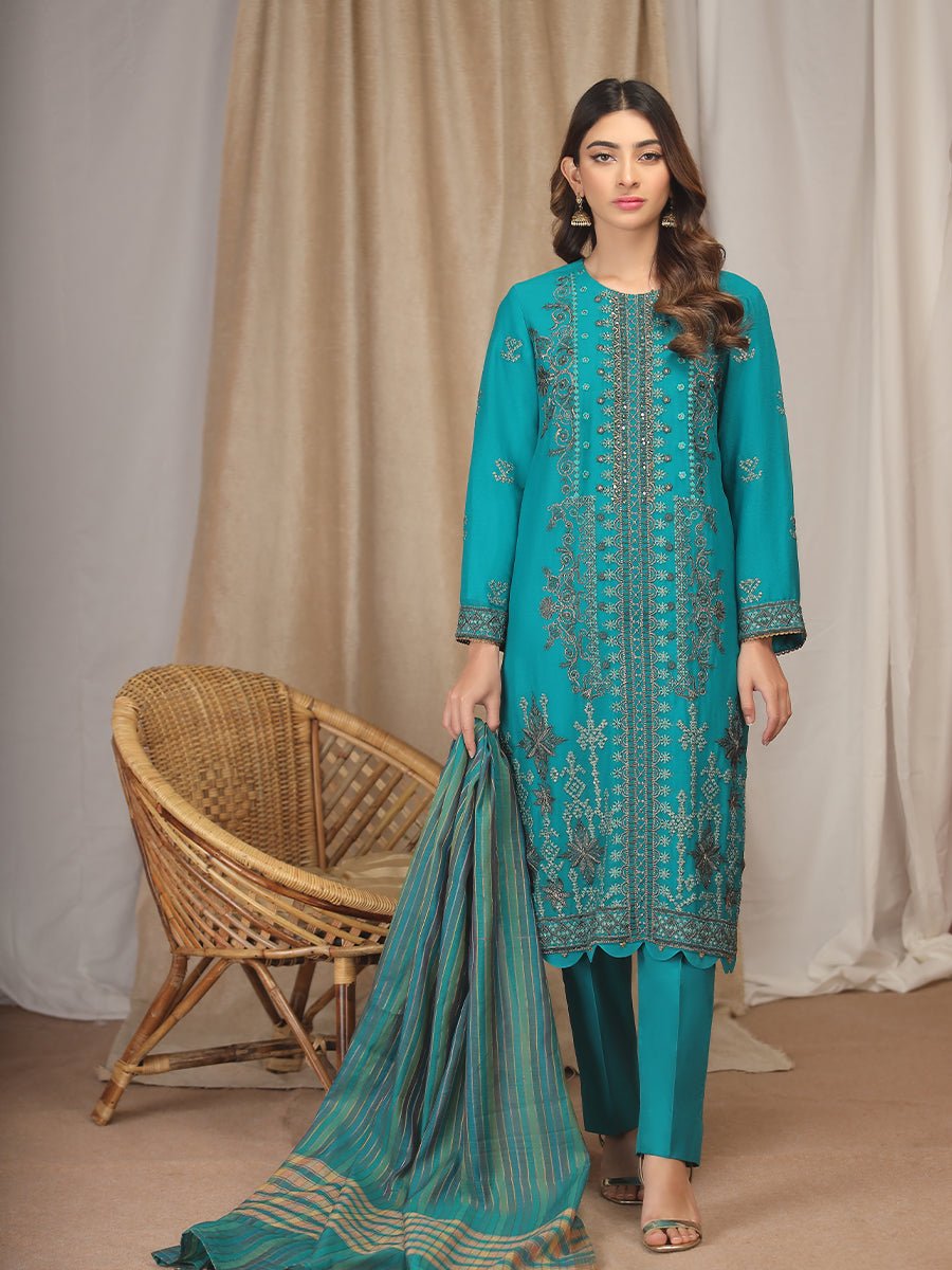 embroidered chiffon dress