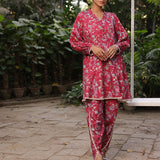 2pc- Printed Lensing Slub Suit - SalitexOnline