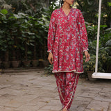 2pc- Printed Lensing Slub Suit - SalitexOnline