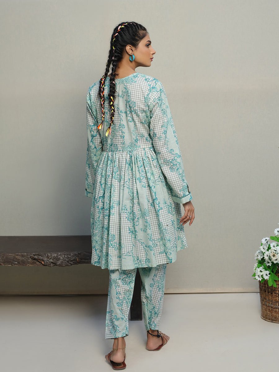 2pc- Printed Lensing Slub Suit - SalitexOnline