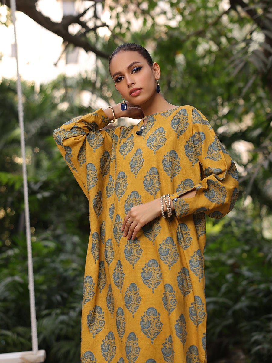 2pc- Printed Lensing Slub Suit - SalitexOnline