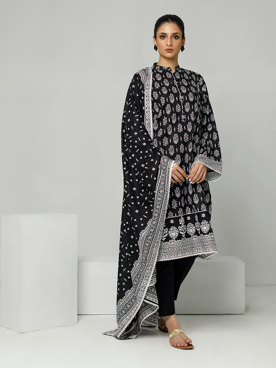 2pc Printed Pret - B&W ( Z-000012) - SalitexOnline