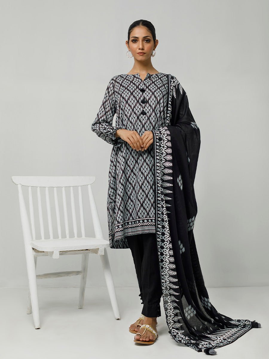 2pc Printed Pret - B&W ( Z-000015) - SalitexOnline