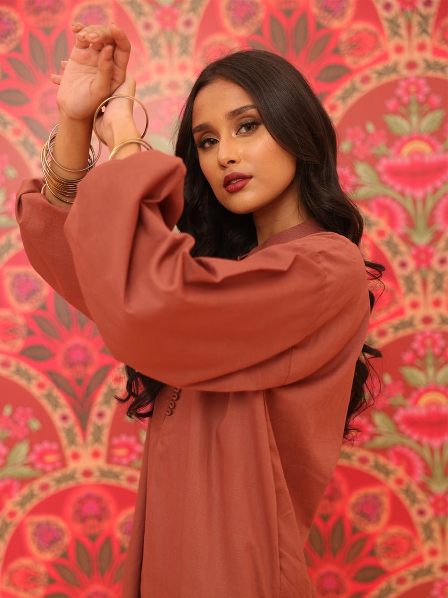 2pc- Solid Lensing Slub Suit - SalitexOnline