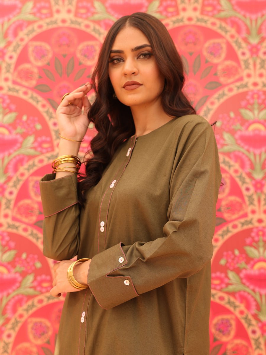 2pc- Solid Lensing Slub Suit - SalitexOnline