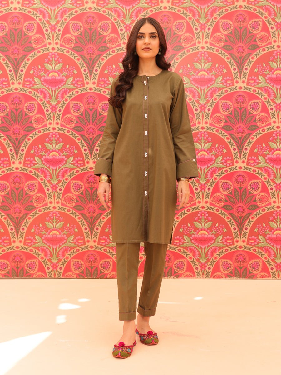 2pc- Solid Lensing Slub Suit - SalitexOnline