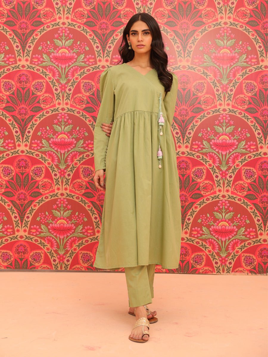 2pc- Solid Lensing Slub Suit - SalitexOnline