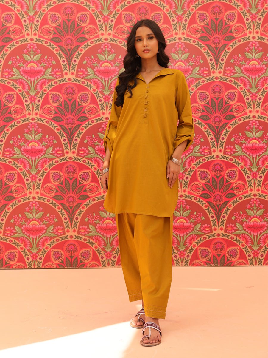 2pc- Solid Lensing Slub Suit - SalitexOnline