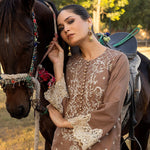 2pc Unstitched - Embroidered Lawn Suit (RE-00015) - SalitexOnline