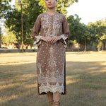 2pc Unstitched - Embroidered Lawn Suit (RE-00015) - SalitexOnline