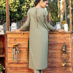 2pc Unstitched - Embroidered Lawn Suit (RE-00018) - SalitexOnline