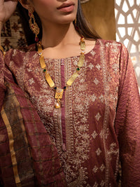3pc Jacquard Embroidered Shirt With Khaddi Dupatta and cambric Trouser- (WK-00638) - SalitexOnline