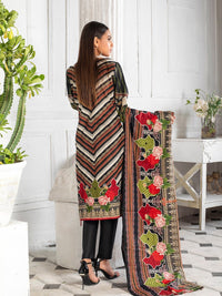 3pc Printed Cambric Shirt with Printed Lawn Dupatta & Cambric Trouser- Inaya (IP-00045A) - SalitexOnline